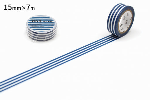Nastro per mascheratura Border Indigo MT01D386R Kamoi Kakoshi Kamoi MT01D386R 4971910274835
