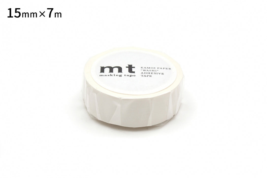 カモ井 mt 1P マットホワイト MT01P208R カモ井加工紙 マスキングテープ Kamoi MT01P208R　4971910271025