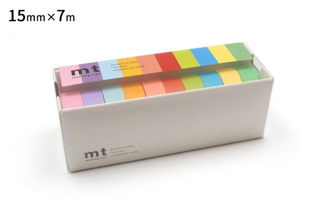 ＭＴ１０Ｐ明るい色２ MT10P003R カモ井加工紙 マスキングテープ Kamoi 4971910271773（10セット）