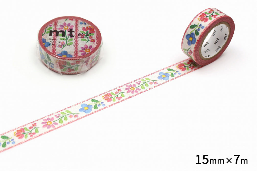 カモ井 刺繍 MTEX1P68R カモ井加工紙 マスキングテープ Kamoi MTEX1P68R