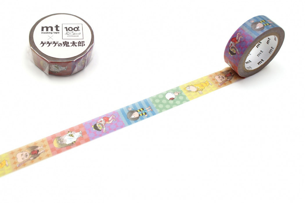 カモ井加工紙 マスキングテープ Kamoi　ゲゲゲノキタロウパターンゲゲゲ MTMZPR02 4971910295892（10セット）
