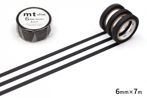 Kamoi Matte Black MTSLIM22R Cinta adhesiva de papel procesado Kamoi Kamoi MTSLIM22R (juego de 10)