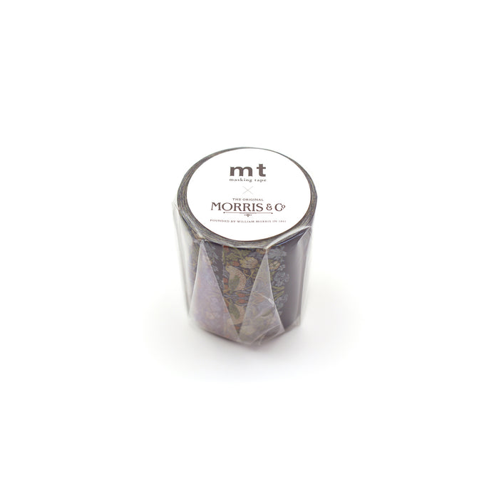 カモ井加工紙 マスキングテープ Kamoi mt×Morris &amp; Co. Strawberry Thief Indigo/Mineral 幅50mm×7m MTWILL26 カモ井加工紙 マスキングテープ Kamoi MTWILL26　4971910276815