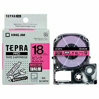 テプラＰＲＯテ－プ強ピン黒 SC18PW キングジム 4971660772810（10セット）