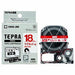 Tepra PRO Tape White/Red SJ18SR King Jim 4971660772568 (10 sets)