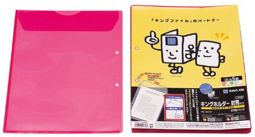 King Jim King Holder Envelope Type A4S 782-10 Red (10 sets)