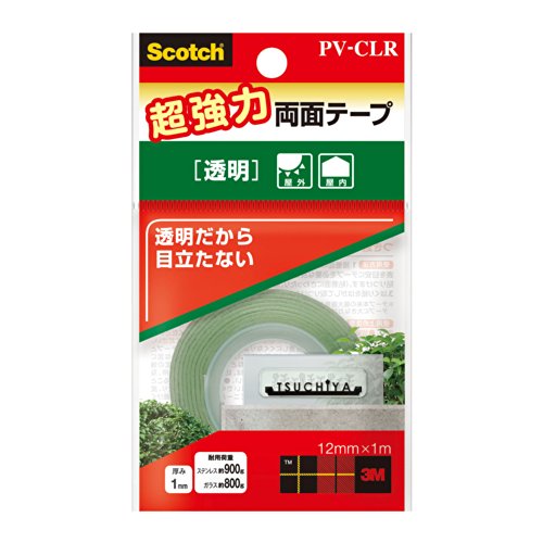 3M スコッチ 超強力両面テープ 透明 12mm×1m PV-CLR（10セット）