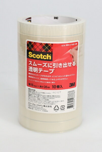 Scotch 3M transparentes Klebeband 15MMX35M 600-3153510P 8850304233787