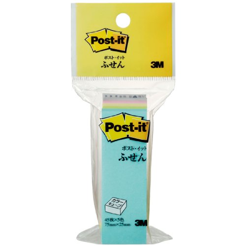 Cubi colorati Post-it 75x25mm 225 fogli 5 colori pastello CP-13 (10 set)