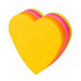3M Post-It Notes Heart 72x72mm 5 fluorescent colors 225 pieces CC-31 (10 sets)