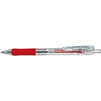 ゼブラ ノック式 タプリクリップボールペン ０．４ｍｍ 赤（10セット）