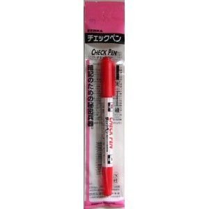 ゼブラ チェックペン 赤?MW-150-CK-R（10セット）