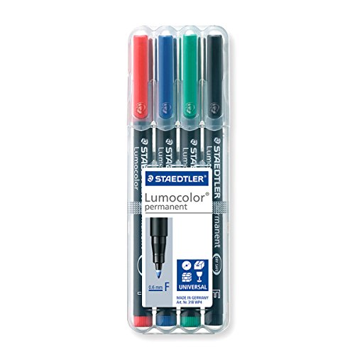 Staedtler Lumocolor Pen berasaskan minyak F set 4 warna 318 WP4 (10 set)