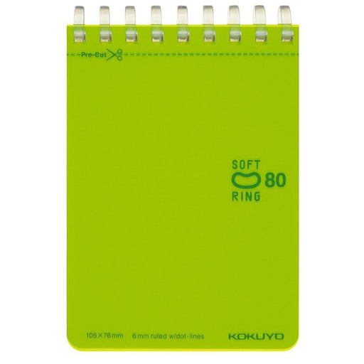 KOKUYO Me-SV378BT-LG [Soft ring dot B rigato 80 fogli A7 giallo verde] (10 set)