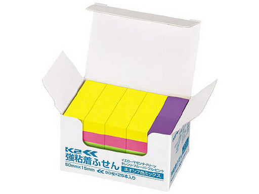 K2-KN5015X2 KOKUYO/Strong adhesive sticky note k2 mix neon KOKUYO K2-KN5015X2 4901480340982 (10 sets)