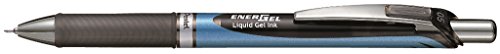 ぺんてる Pentel ゲルインキボールペン ノック式エナージェル 0.5mm ブルー軸 黒インキ BLN75-A（10セット）