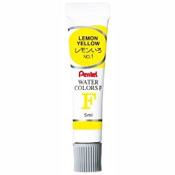 ぺんてる Pentel えのぐ エフ水彩ラミネートチューブ レモンいろ WFR-T01（10セット）