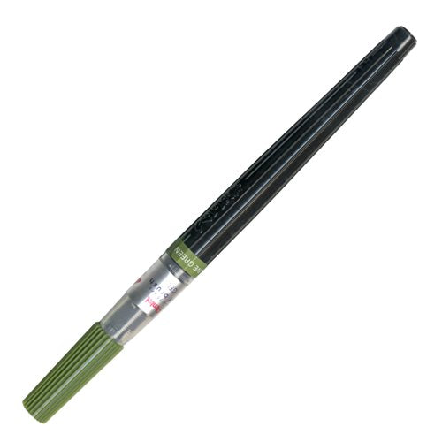 ぺんてる Pentel 筆ペン アートブラッシュ XGFL-115 オリーブグリーン（10セット）