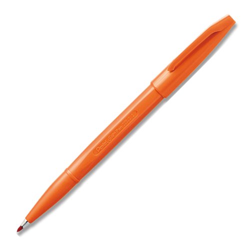 ぺんてる Pentel 水性ペン サインペン 橙インキ S520-FD（10セット）