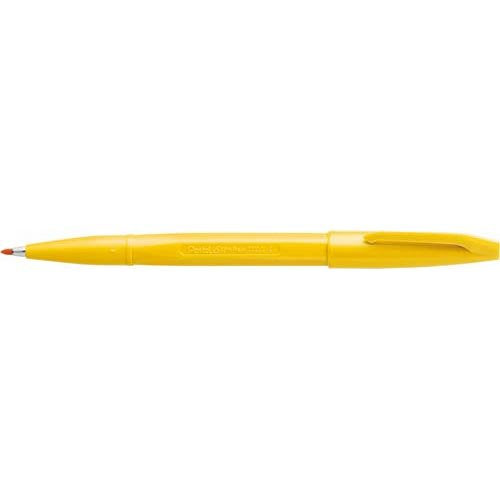 ぺんてる Pentel 水性ペン サインペン 黄色インキ S520-GD（10セット）