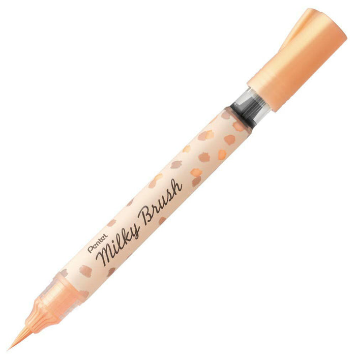 ぺんてる Pentel　ミルキーブラッシュ　パステルオレンジXGFH-PF4902506409690（10セット）