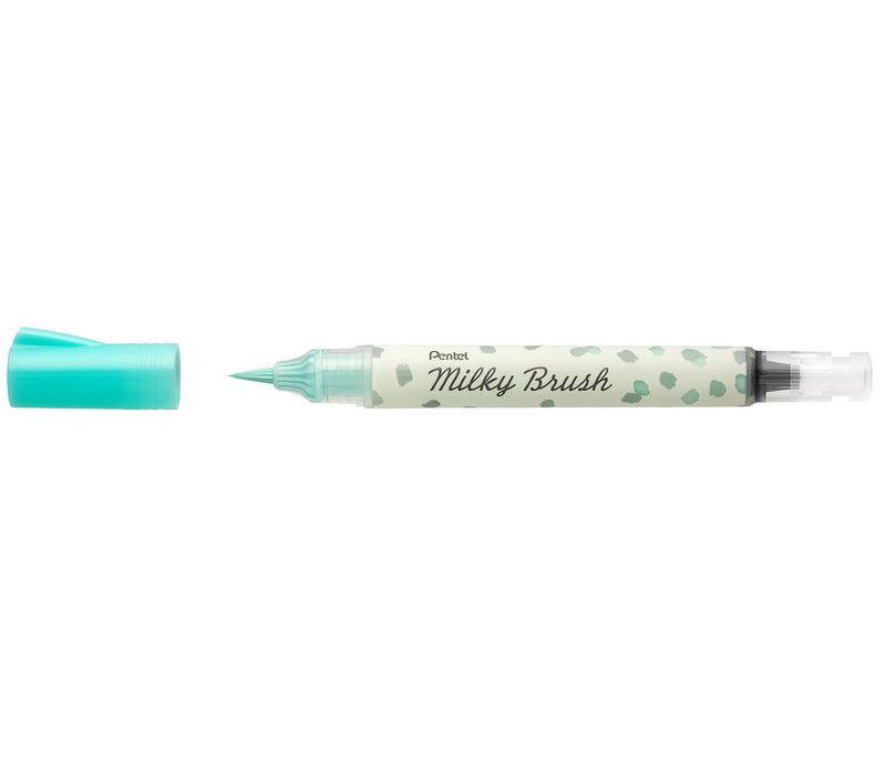 ぺんてる Pentel　ミルキーブラッシュパステルＭグリーンXGFH-PD4902506409706（10セット）