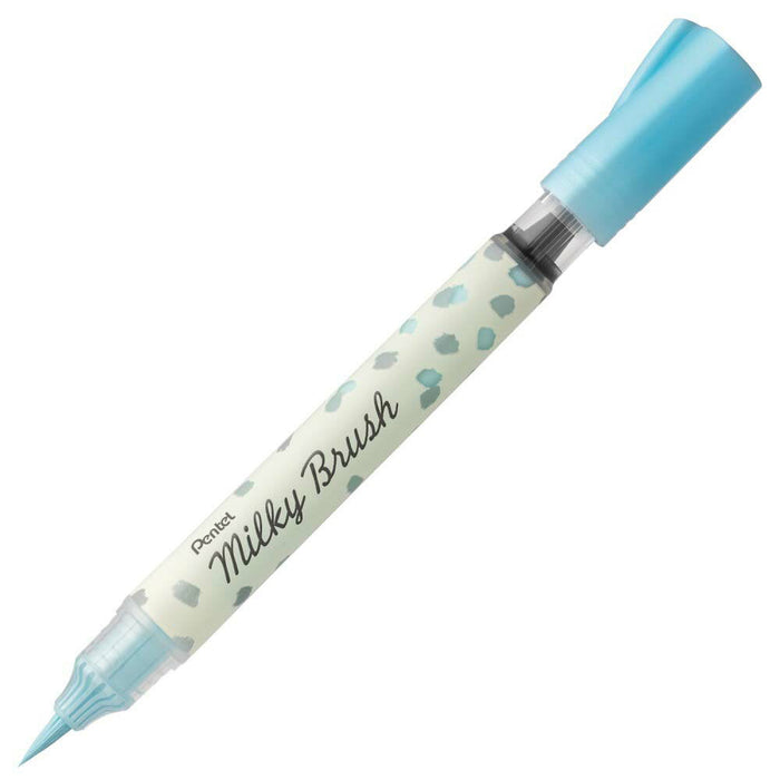ぺんてる Pentel　ミルキーブラッシュ　パステルブルー XGFH-PS4902506409744（10セット）