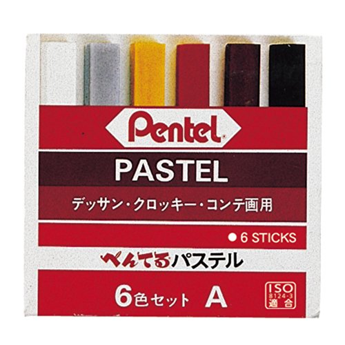 Pentel Crayon Pastel GA-6AD 6 colores (10 juegos)