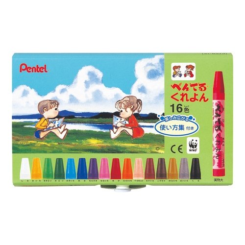ぺんてる Pentel クレヨン PTCR-16 16色（10セット）