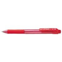 ぺんてる Pentel 油性ボールペン ドットイーボールペン 1.0mm 赤軸 赤インキ BK130-B（10セット）