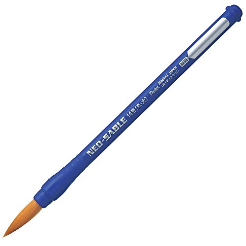 Pentel Packed Paint Brush Efude Neo Sable Cepillo redondo No. 14 XZBNR-14 (Juego de 10)