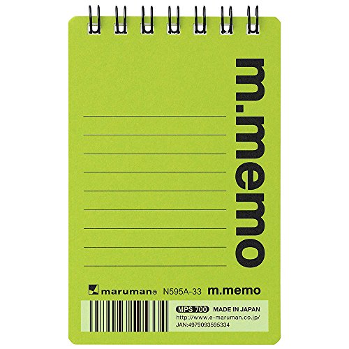 Maruman Memo M Memo 6mm ligné A7 vert clair N595A-33 (10 jeux)