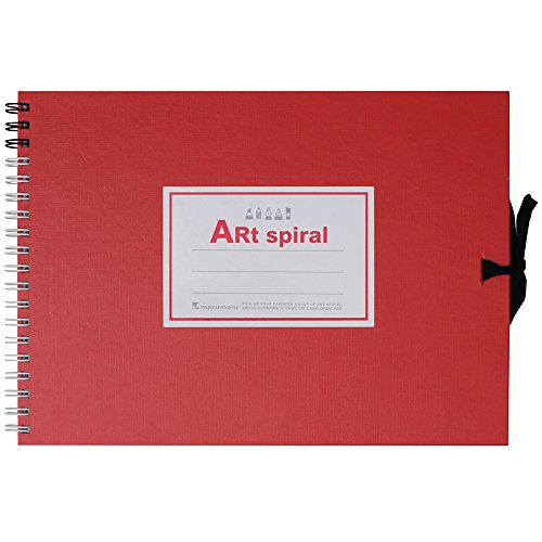 Maruman F1 schetsboek Art Spiral 24 vellen dik tekenpapier rood S311-01 (set van 10)