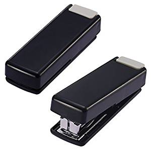 リヒトラブ コンパクトホッチキス 黒 M-20-24（10セット）