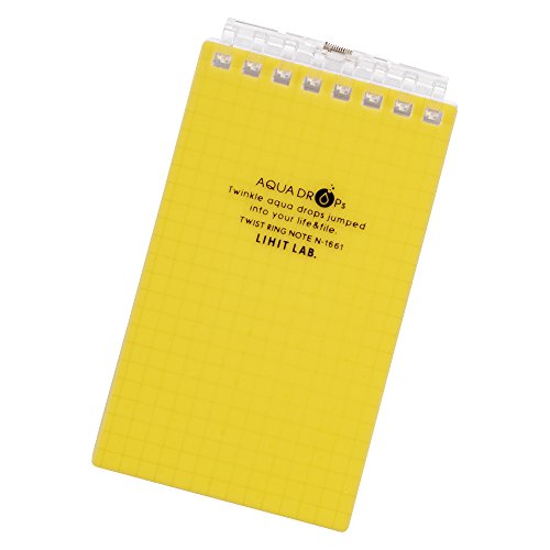 Lihitlove Twisted Ring Notebook Memo Size 8 Holes Yellow N1661-5 (Set of 10)