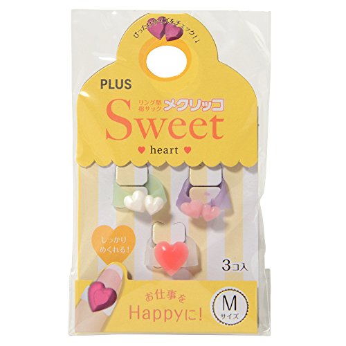 Plus Vingerwieg Meklicco Sweet M Maat 3 stuks Hart Roze Wit 35-904 (10 sets)