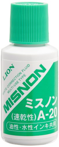 Lion Office Equipment Correction Fluid Misnon 20ml Common Type A-20 (10 sets)