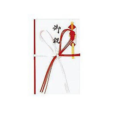 紅白五本 御祝 金封 ／奉書紙 中袋付き 品番：ｷ28 注文番号：51000325 メーカー：赤城（10セット）