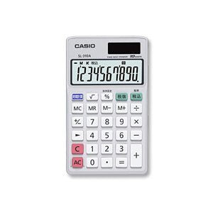 カシオ パーソナル電卓 時間 税計算 手帳タイプ 8桁 SL-300A-N（10セット）