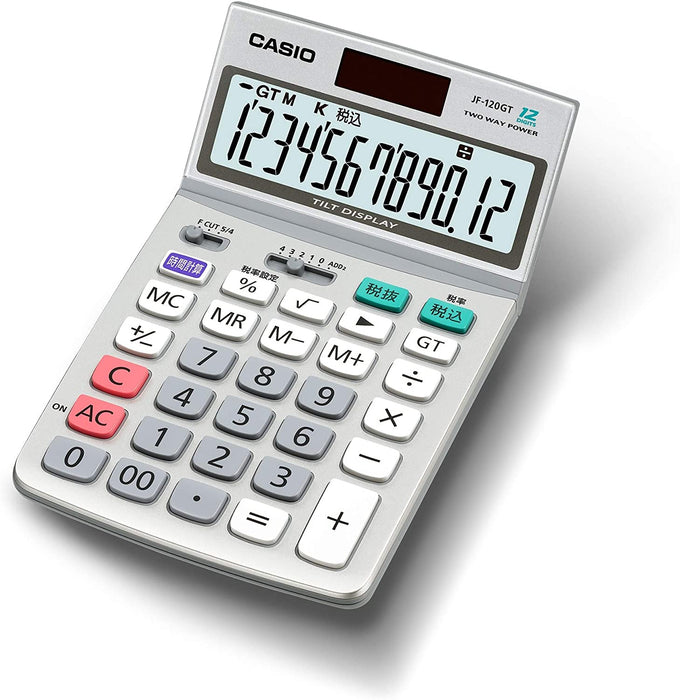 カシオ グリーン購入法適合電卓 12桁 ジャストタイプ JF-120GT-N エコマーク認定 4971850179689（10セット）