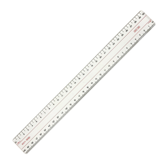 オリオンズ メタクリル両切直線定規 30cm 共栄プラスチック A-2530　4963346114342（10セット）