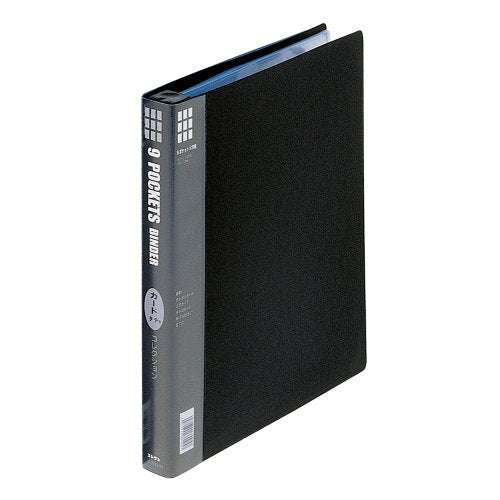 コレクト 9ポケットバインダーブラック（厚型） S-3433-BK（10セット）