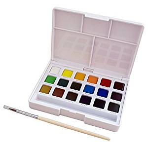 サクラクレパス 固形水彩絵の具 プチカラー 18色 NCW-18（10セット）