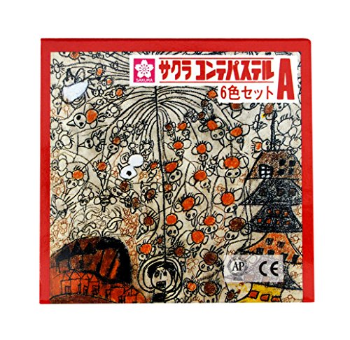 Sakura Crepas Conte Pastel A 6 couleurs CT6A (10 sets)