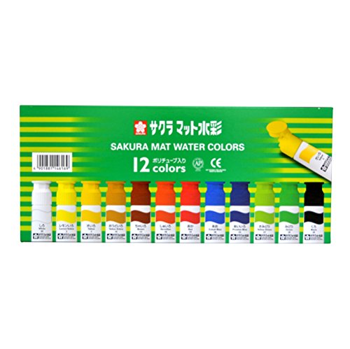 Sakura Crepas Paint Matte Aquarell Polytube 12 Farben MW12PE (10 Sets)