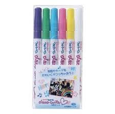 Sakura Crepas Fotopen op waterbasis DecoCute 6 kleuren ZHK-S6 (10 sets)