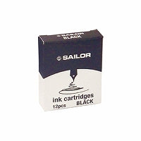 Sailor Füllfederhalter Patronentinte Sanfte Tinte Schwarz 12 Stück 130404120 Sailor Füllfederhalter 4901680180074