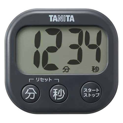 タニタ 抗菌でか見えタイマー TD-429-GY 4904785177321
