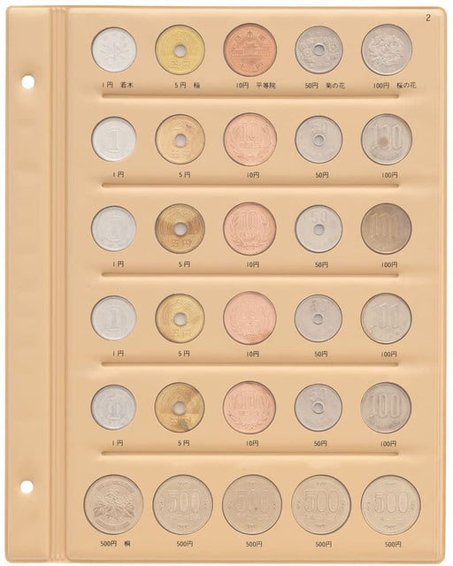 TeeG Heisei Coin Album Support de rechange pour pièces de monnaie ordinaires (pour 2009-2010) C-36S6 (10 jeux)