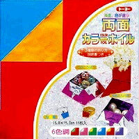 Lámina de color de doble cara 6 colores 15x15cm 11 piezas (10 juegos)